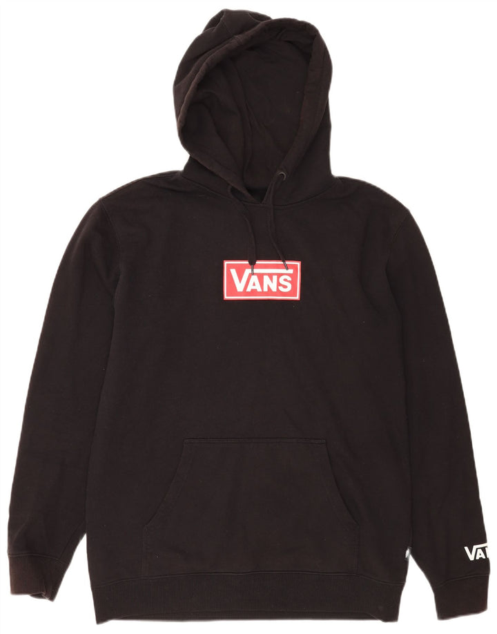 Мужской джемпер с капюшоном с рисунком Vans, средний черный