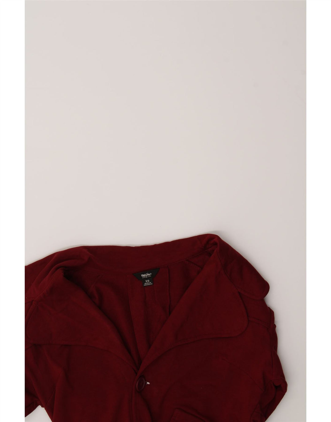 MOSSIMO Womens 2 Button Crop Blazer Jacket UK 6 XS Red Cotton Vintage Mossimo and Second-Hand Mossimo from Messina Hembry 