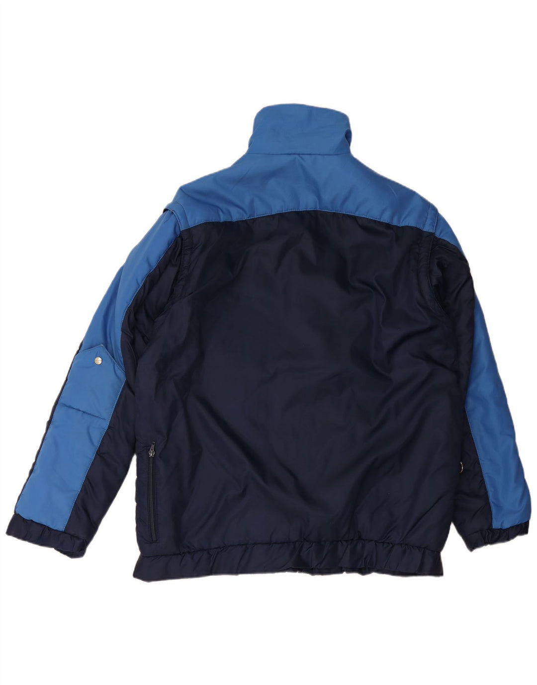 Мужская стеганая куртка VINTAGE UK 42 XL темно-синяя с цветными блоками