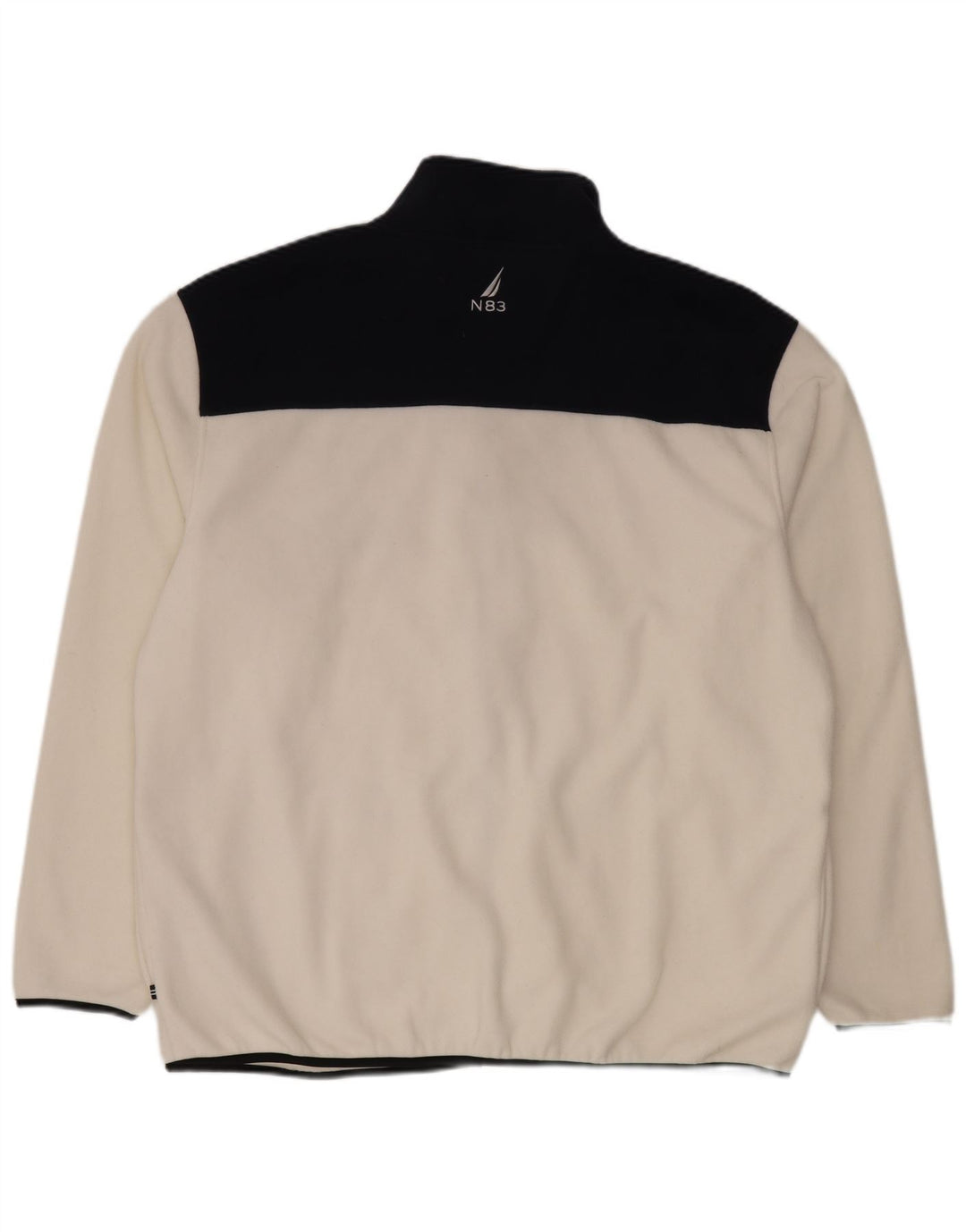 Мужская флисовая куртка Nautica UK 44 2XL, белый полиэстер с цветными блоками