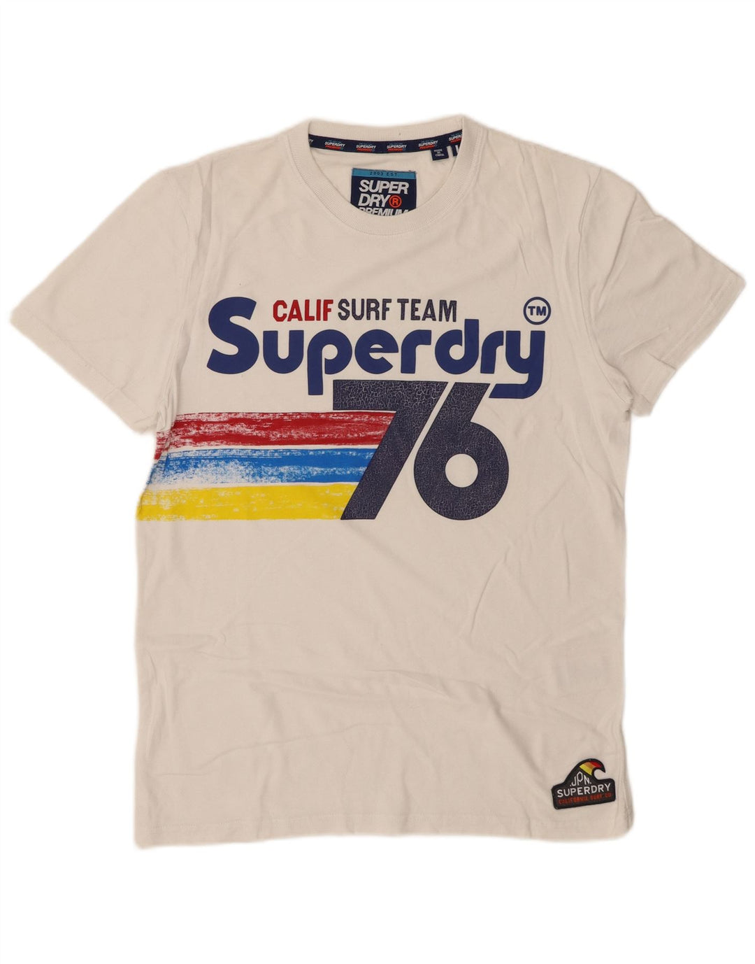 SUPERDRY Мужская футболка с рисунком, большой белый хлопок