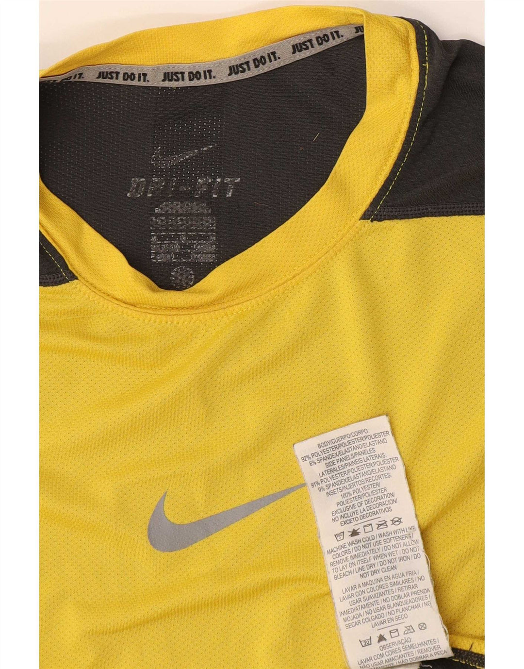 Мужской жилет Nike Dri Fit, маленький желтый полиэстер с цветными блоками