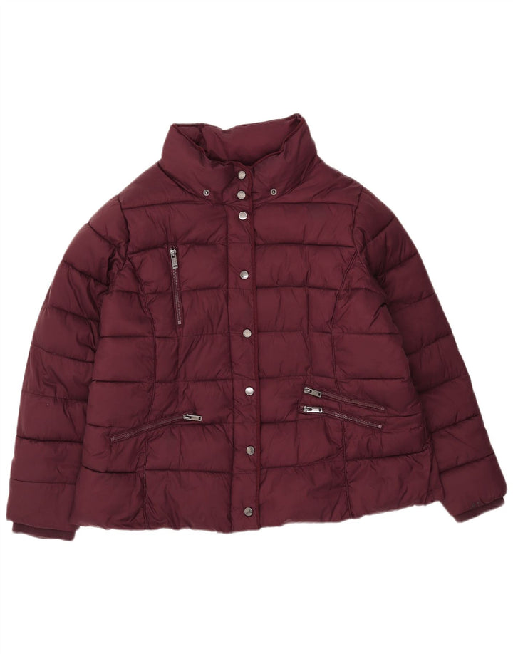 Женская стеганая куртка Monsoon UK 18 XL, бордовый нейлон
