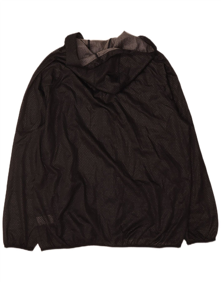 Мужская куртка-дождевик Adidas с капюшоном UK 42 XL, черный полиэстер