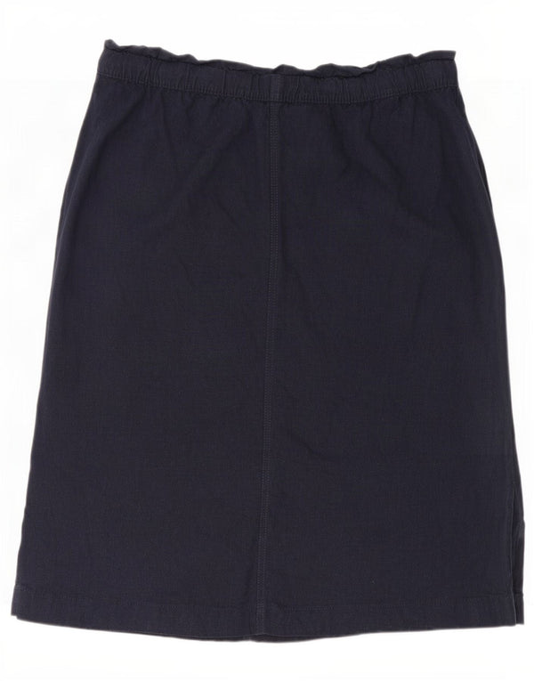 Женская юбка миди Marks & Spencer UK 18 XL W38 Темно-синяя льняная