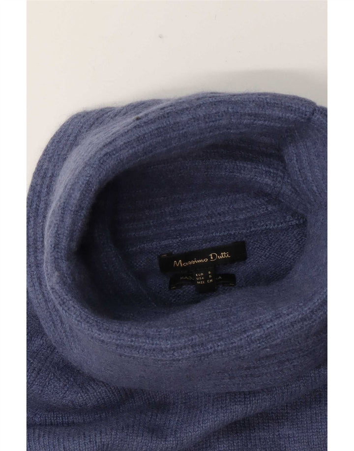 Женский джемпер с высоким воротником Massimo Dutti UK 10, маленький синий
