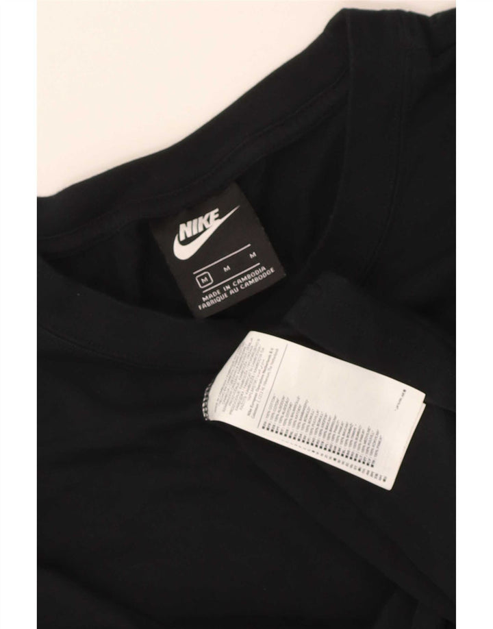 Мужская футболка Nike из хлопка среднего размера, черная
