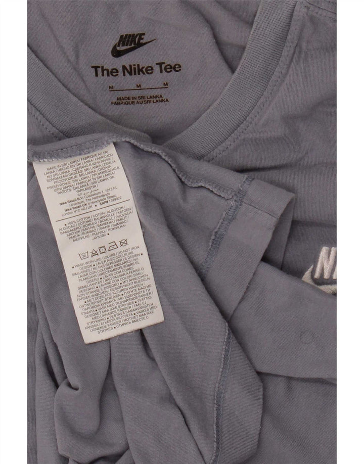 Мужская футболка Nike из хлопка среднего цвета синего цвета