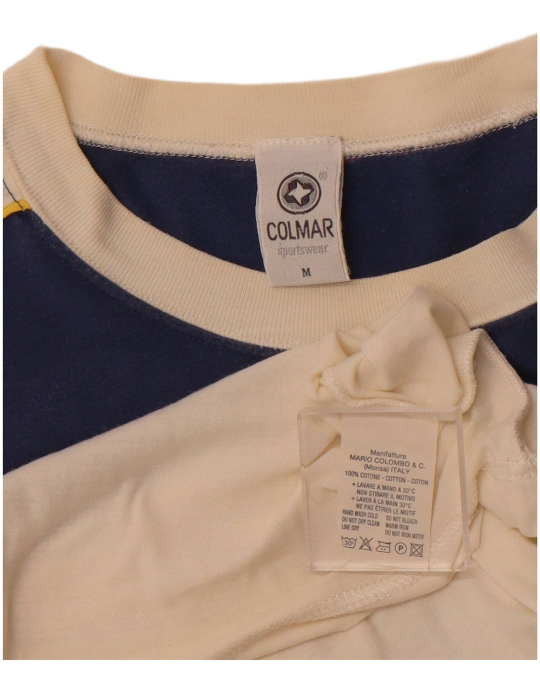 COLMAR Мужская футболка с рисунком Топ среднего размера из хлопка с цветными блоками, спортивная