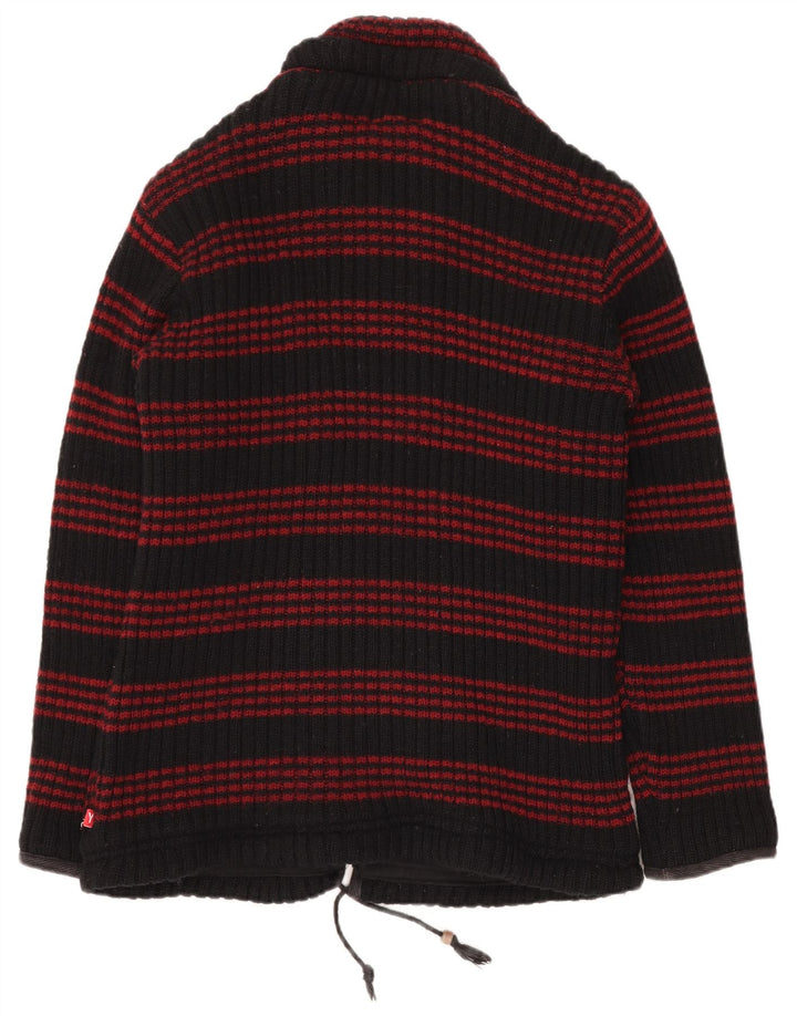 Мужской кардиган-свитер HIMALAYA XL, черная полоска, шерсть