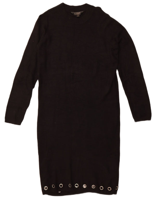 Женский джемпер с длинным рукавом Lipsy UK 14, большой черный вискоза