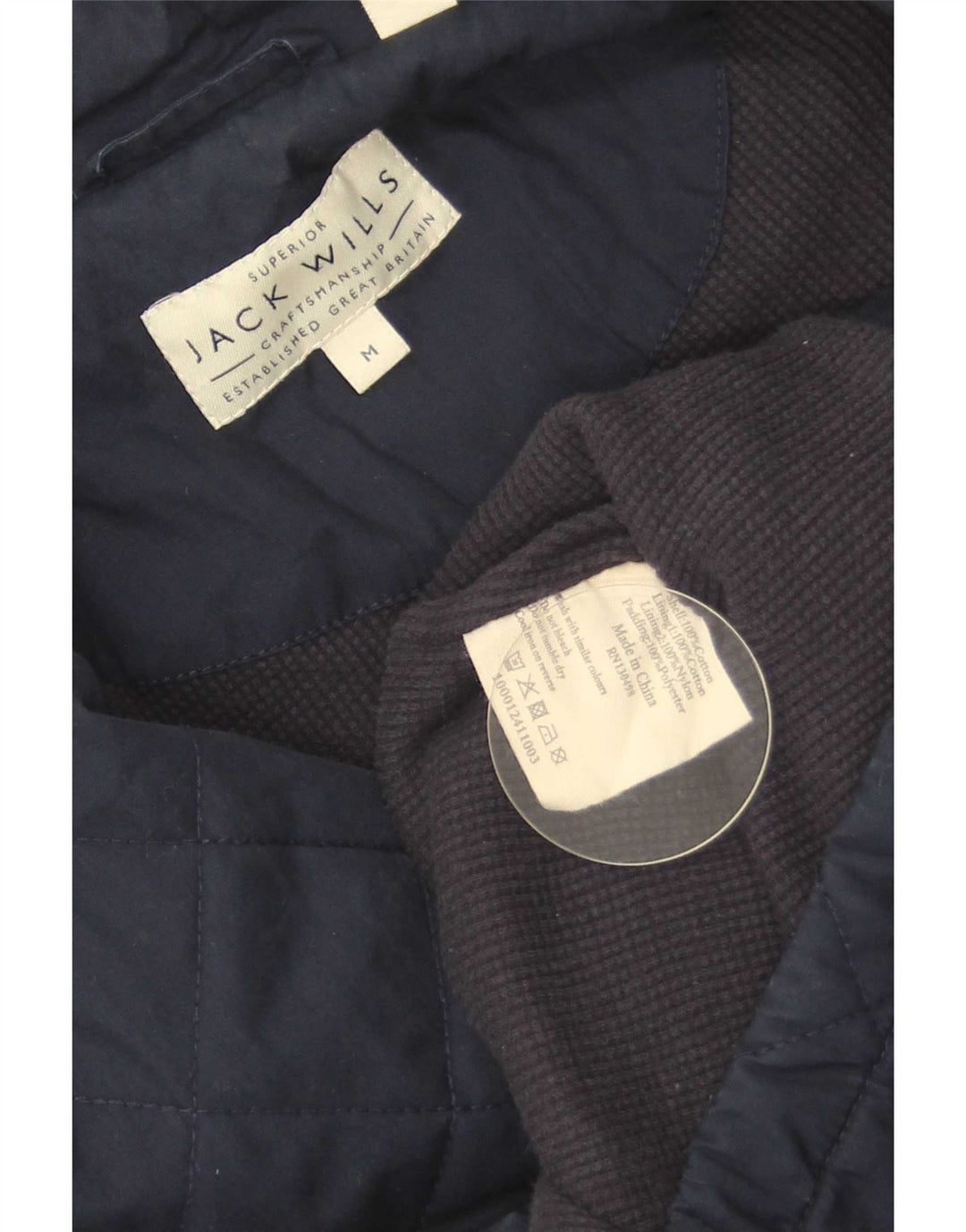 Мужская стеганая куртка Jack Wills UK 38 средний темно-синий хлопок