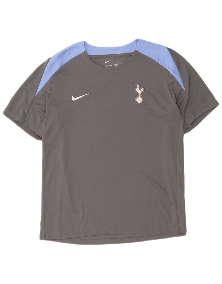 Мужская футболка Nike Dri Fit Top XL, серый полиэстер с цветными блоками