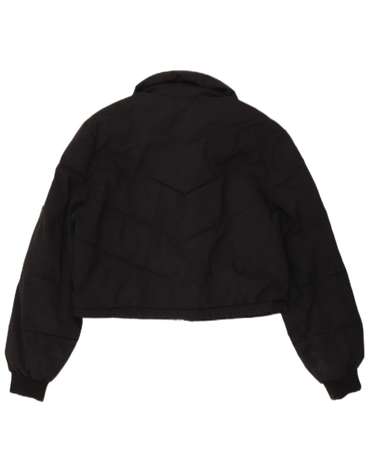 Женская укороченная стеганая куртка TRUE RELIGION UK 16, большой черный полиэстер