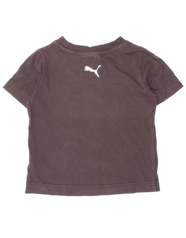 Футболка с рисунком Puma для девочек 5–6 лет, черная