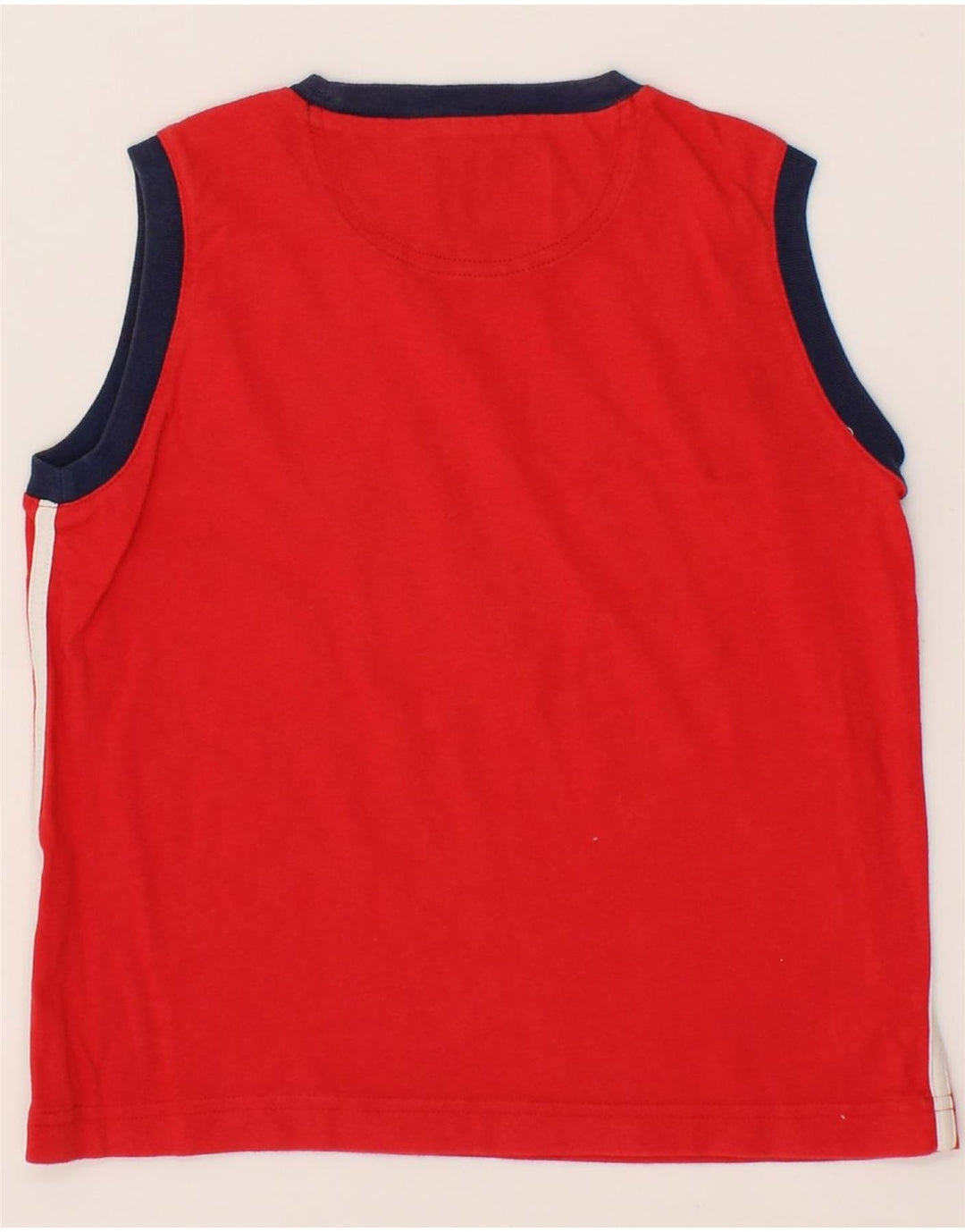 CHAMPION Boys Graphic Vest Top 7-8 Years Small Red Colourblock Vintage Champion and Second-Hand Champion from Messina Hembry 