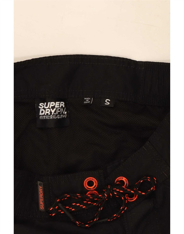Мужские шорты для плавания Superdry с рисунком, маленькие черные из полиэстера
