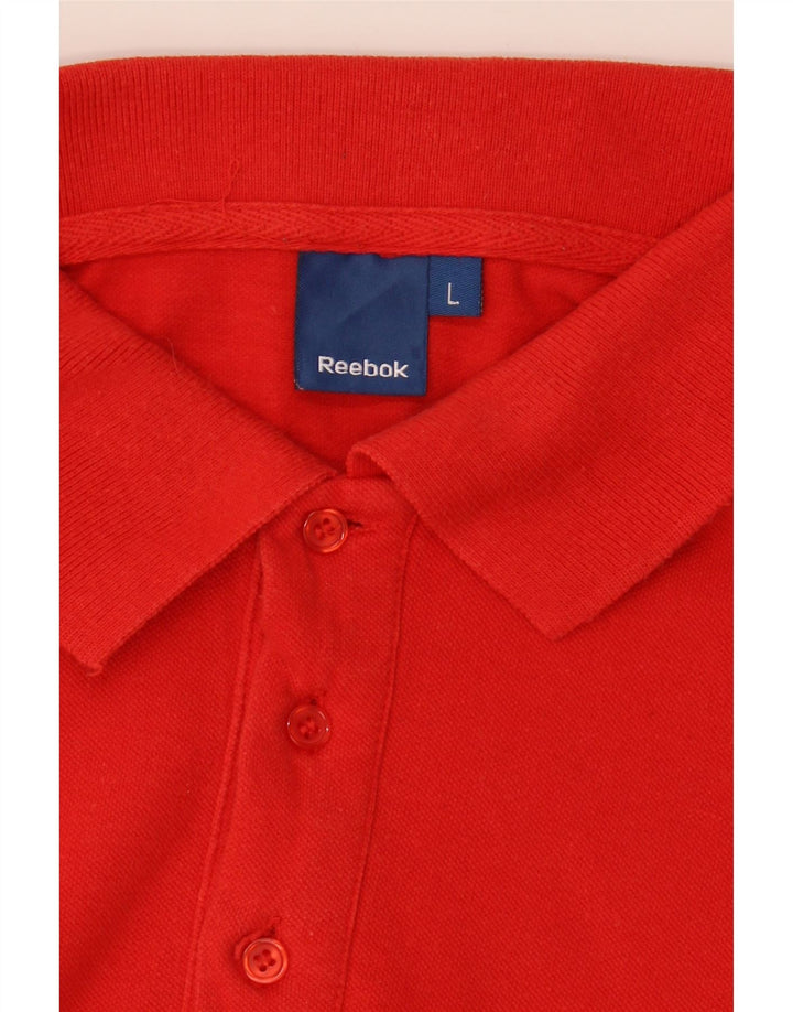 REEBOK Mens Polo Shirt Large Red Vintage Reebok and Second-Hand Reebok from Messina Hembry 