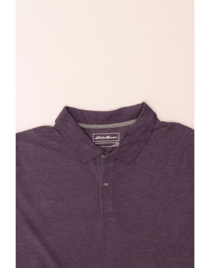 EDDIE BAUER Mens Polo Shirt 2XL Purple Cotton Vintage Eddie Bauer and Second-Hand Eddie Bauer from Messina Hembry 