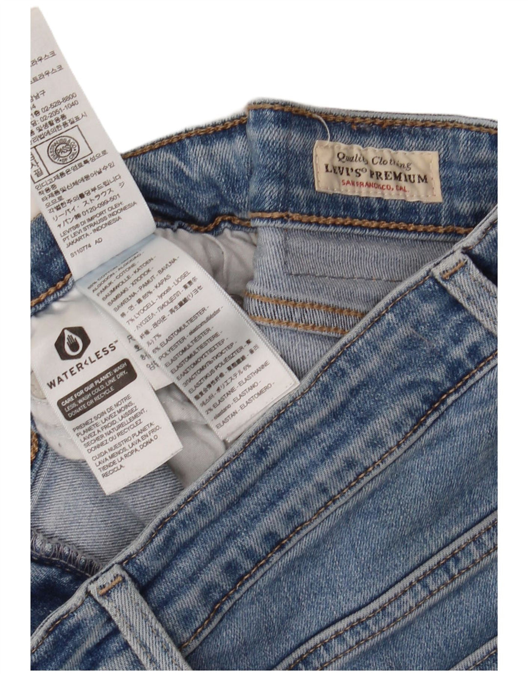 Женские расклешенные джинсы Levi's 726 W28 L34 синие, хлопок