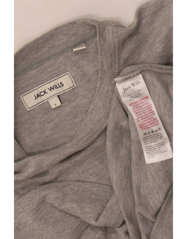 Мужской свитшот с графическим рисунком Jack Wills, большой серый хлопковый джемпер с цветными блоками