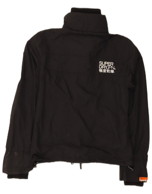 Женская дождевик с графическим рисунком Superdry UK 6 XS, черный нейлон