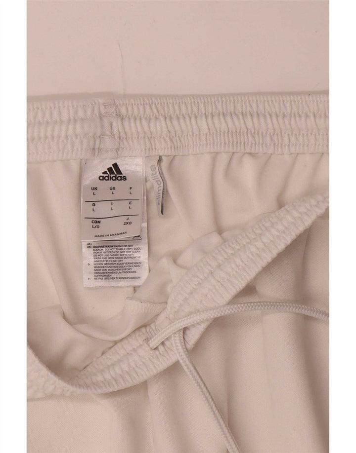 Мужские спортивные шорты Adidas Climalite, большой белый полиэстер