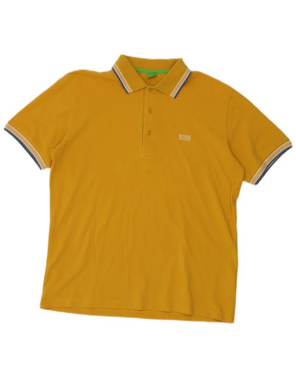 Мужская рубашка поло Hugo Boss XL, желтый хлопок