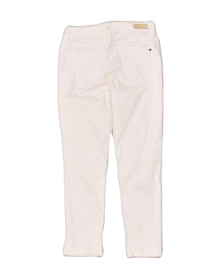 TOMMY HILFIGER Womens Milan Slim Jeans W28 L26  White Cotton | Vintage Tommy Hilfiger | Thrift | Second-Hand Tommy Hilfiger | Used Clothing | Messina Hembry 