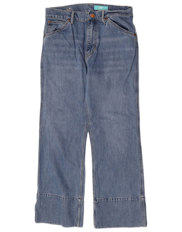 Женские свободные джинсы Zara EU 42, большие, W32, L28, синие, хлопок
