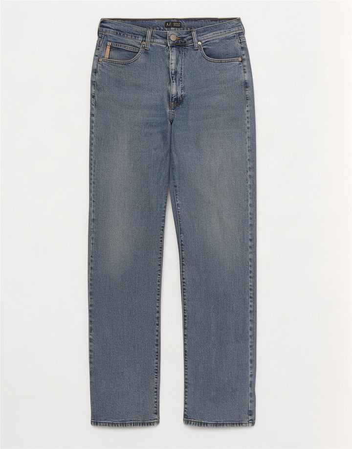 Мужские прямые джинсы Armani W32 L32 синие, хлопок