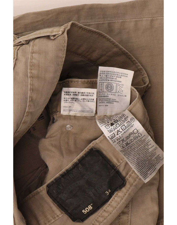 Мужские джинсовые шорты Levi's 508 W34, большие бежевые, хлопок