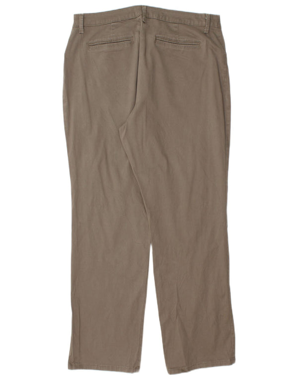 Женские прямые повседневные брюки Lee, размер США 12, большой размер W32 L29, серый хлопок