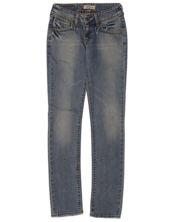 Женские узкие джинсы Levi's 571 W28 L34 синие, хлопок