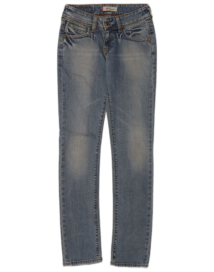 Женские узкие джинсы Levi's 571 W28 L34 синие, хлопок