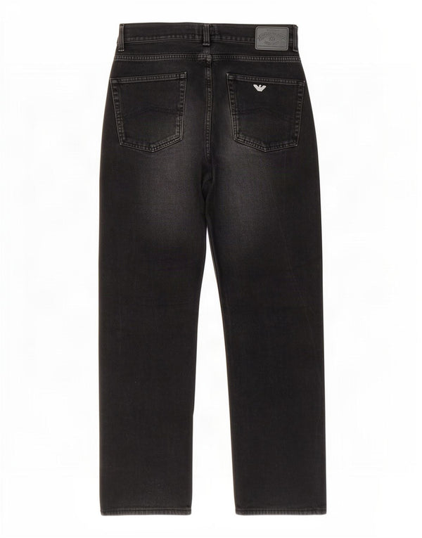 Мужские прямые джинсы Armani W32 L33, черный хлопок