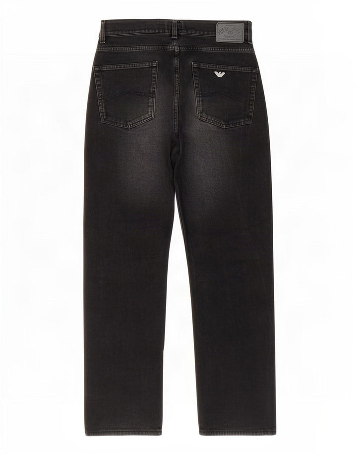 Мужские прямые джинсы Armani W32 L33, черный хлопок