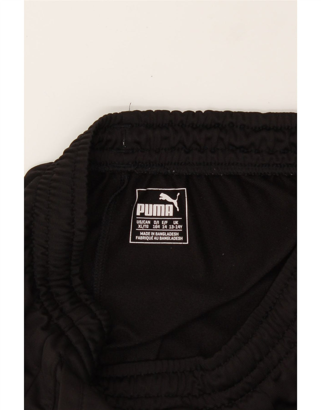 PUMA Boys Tracksuit Trousers 13-14 Years XL Black Polyester Vintage Puma and Second-Hand Puma from Messina Hembry 