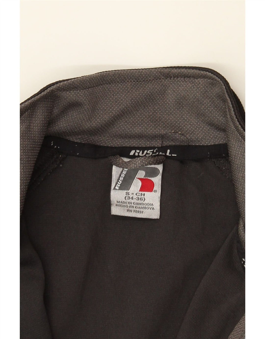 RUSSELL ATHLETIC Mens Dri-Power Tracksuit Top Jacket UK 34/36 Small Grey Vintage Russell Athletic and Second-Hand Russell Athletic from Messina Hembry 
