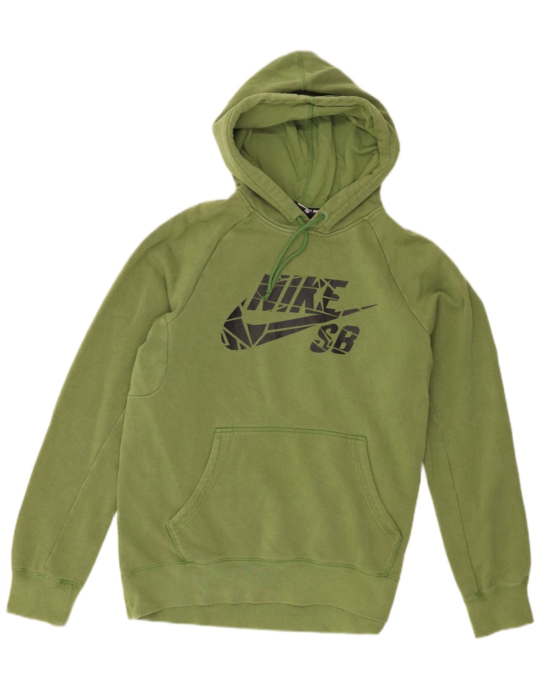 Мужской джемпер с капюшоном с графическим рисунком Nike, хлопковый средний зеленый цвет