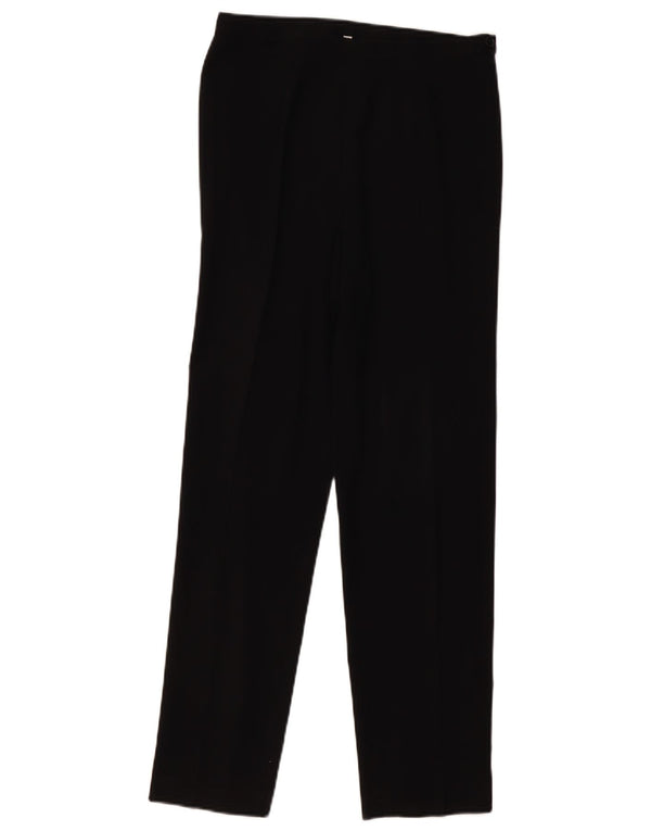 Винтажные женские прямые повседневные брюки UK 12 Medium W30 L29, черные