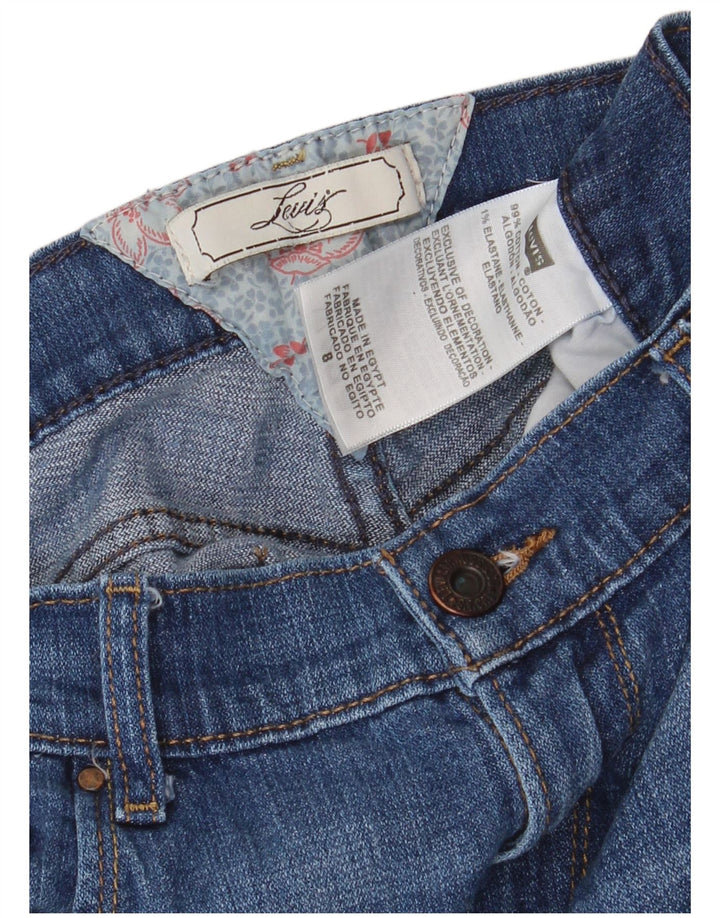 Женские капри LEVI'S US 8 Medium W30 L20 Синие хлопковые