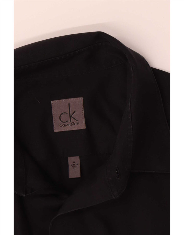 Мужская рубашка Calvin Klein Jeans, размер 16, большая черная