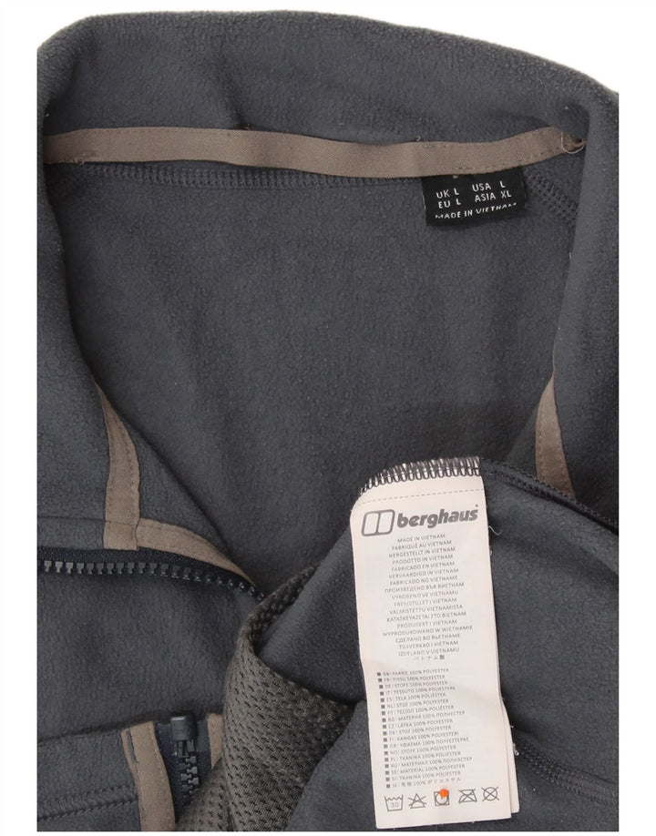 Мужская флисовая куртка BERGHAUS UK 40, большая, серая, полиэстер