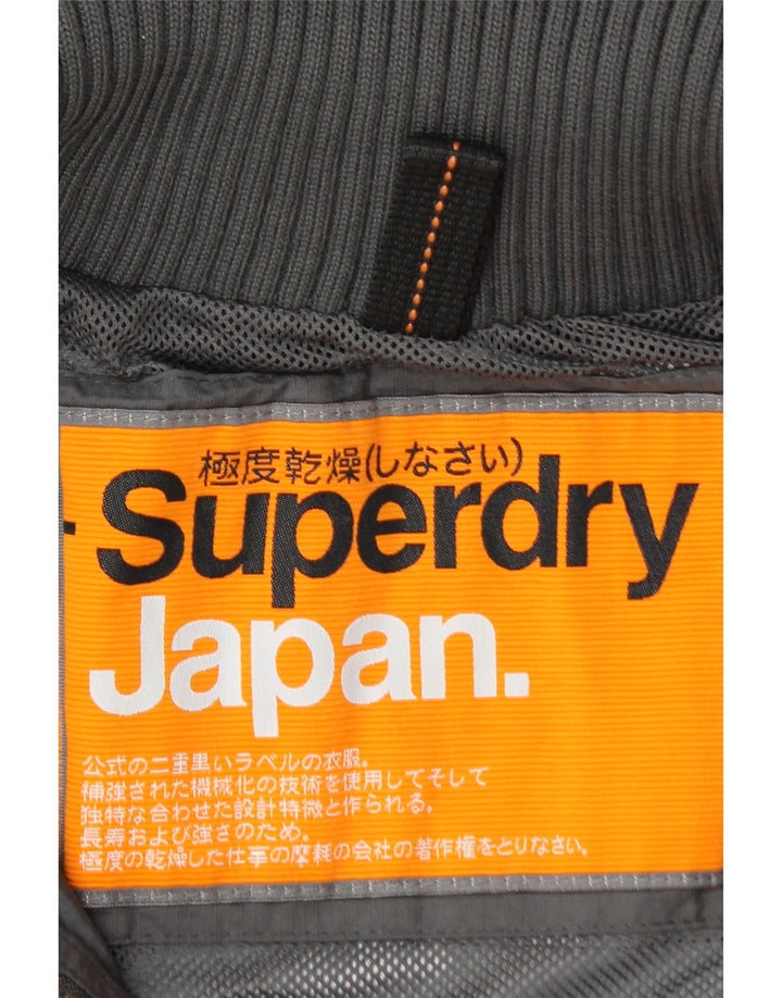 SUPERDRY Женская дождевик с графическим рисунком UK 14 Средне-серый Полиамид