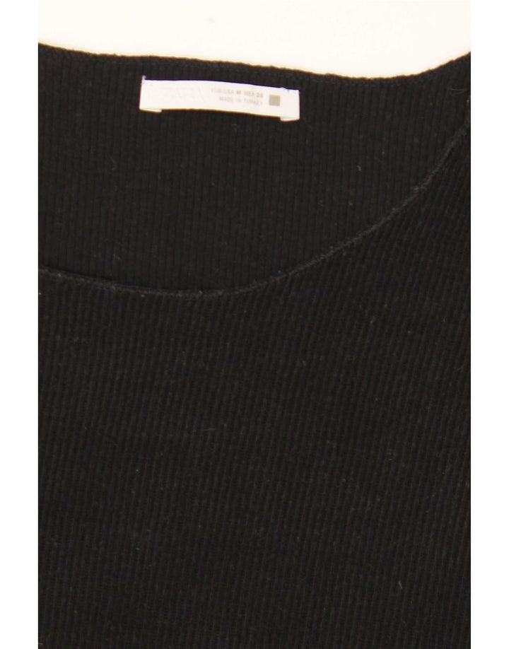 Женская футболка Zara Top UK 14 Medium Black
