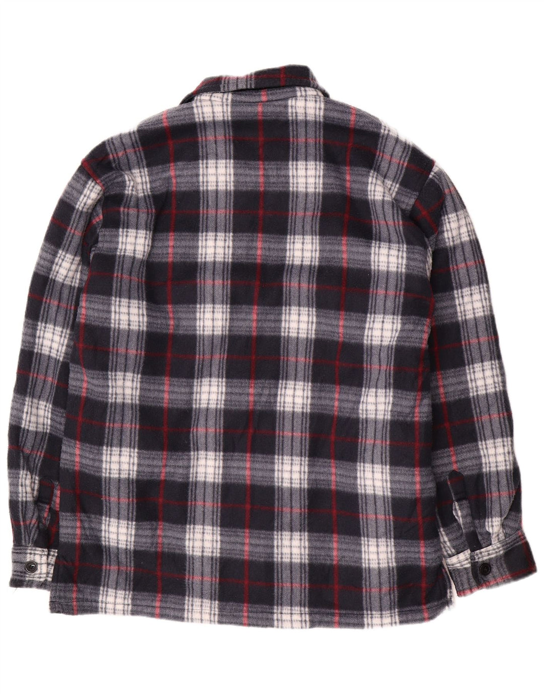 Винтажная мужская куртка в стиле милитари UK 44 2XL темно-синяя клетка в клетку хлопок