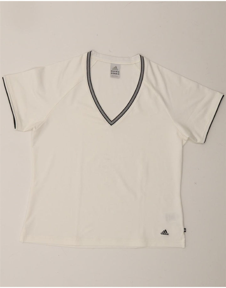 ADIDAS Womens Climalite T-Shirt Top UK 18 XL  White Polyester Vintage Adidas and Second-Hand Adidas from Messina Hembry 