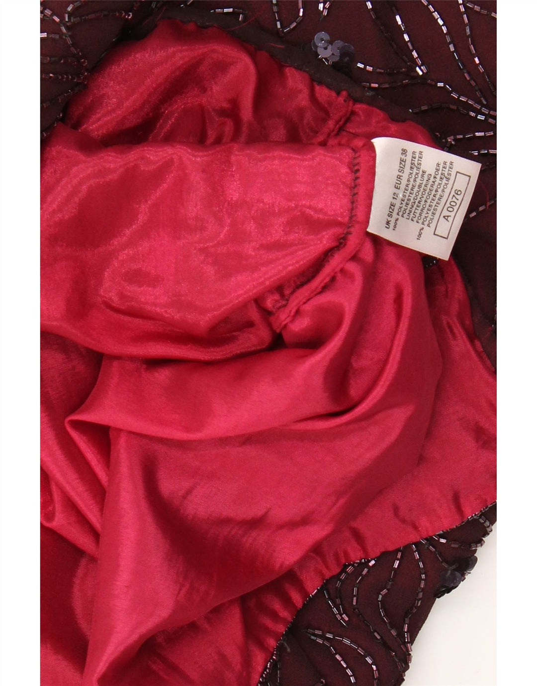 ВИНТАЖНОЕ женское платье-футляр без рукавов, Великобритания 12, средний бордовый с цветочным принтом