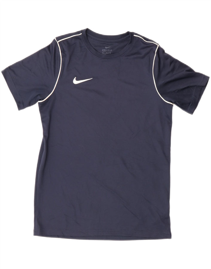 Футболка Nike Dri Fit для мальчиков, топ 13–14 лет XL, темно-синий полиэстер